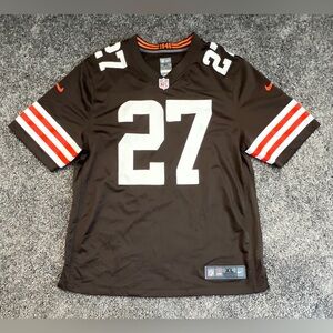 Cleveland Browns Jersey Kareem Hunt #27 NFL Nike On Field Game Men's XL 1946